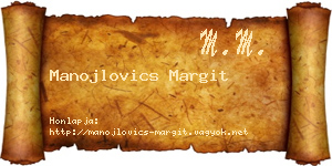 Manojlovics Margit névjegykártya